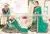 Blissful Teal Jacquard Silk Designer Saree/famous Indian Saree Designers