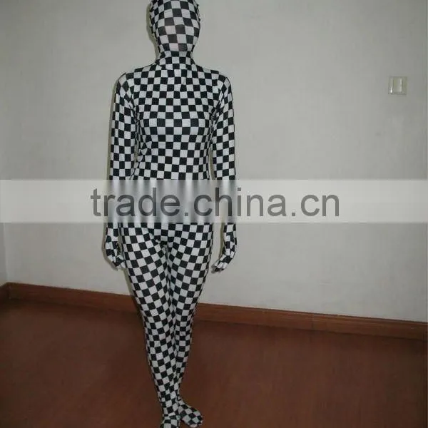 Checkered Pattern Zentai Suit