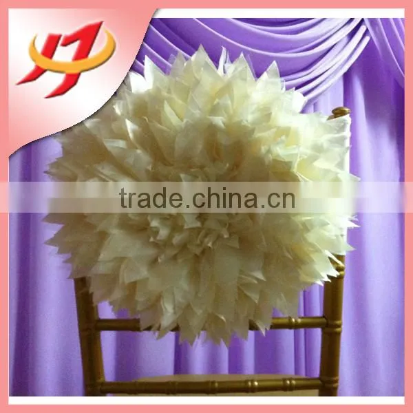 Wholesale Fancy Organza Flower Chair Sashes for Wedding Chair Covers photo-4