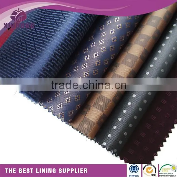 100% Polyester Yarn Dyed Jacquard Lining Fabric for Coat