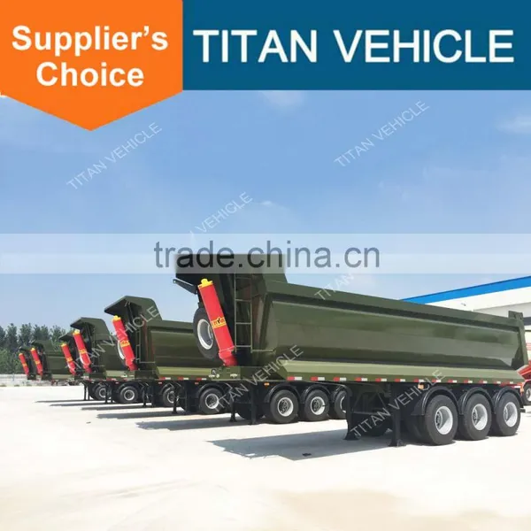 Titan 3 Axles U Shape 60 Tons Tipper Truck Trailer Dump Trailers photo-2