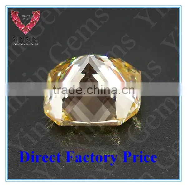 Loose Square Cut Beads for Sale/Synthetic Golden Yellow CZ for Jewelry photo-3