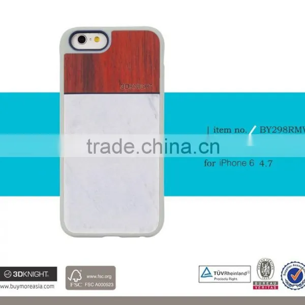 Full Protective Phone Case for Iphone 6 Case Natural Marble Pattern Cell Phone Cover for Iphone 6s Case Marble Wood photo-5