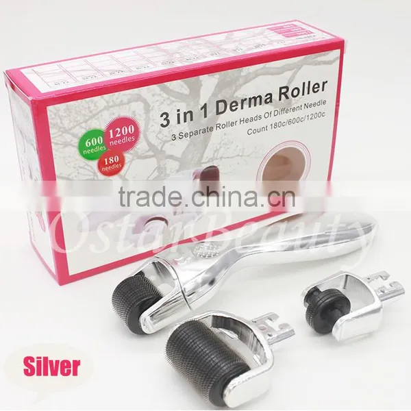 Derma Roller With Titanium Needles 3 Interchangeable Heads 3 IN 1 photo-4