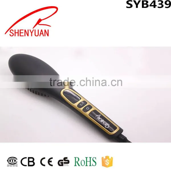 SYB439 China Shenyuan PTC Heating Hair Straightener Comb Straightening Brush photo-4