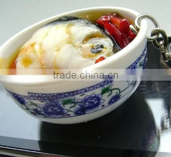 Chinese Fake Food In Mini Bowl Model For Fashion Decoration Of Artificial Fish Straps Decoration Display-Yiwu Sanqi Crafts photo-6