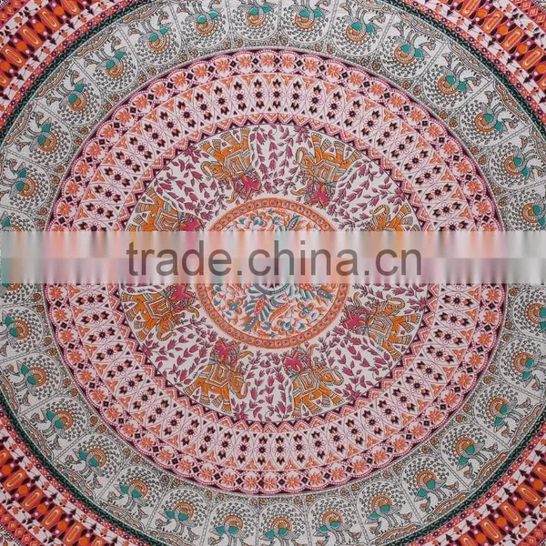Wall Hanging Hippie Elephant Mandala Bedspread Ethnic Throw Art India Indian Tapestry photo-3