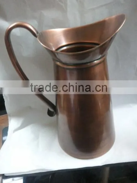 Copper Water Pitcher Jug Hammered photo-4