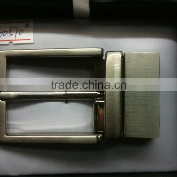 Customized High Quality Men Simple Pin Metal Belt Buckle 35mm Reversible Pin Belt Zinc Alloy Belt Buckle photo-2