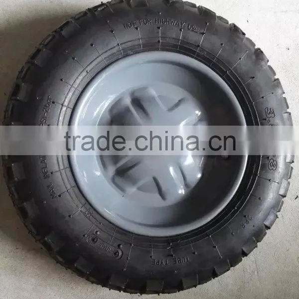 14 Inch Pneumatic Rubber Wheel 3.50-8 With Axle photo-6