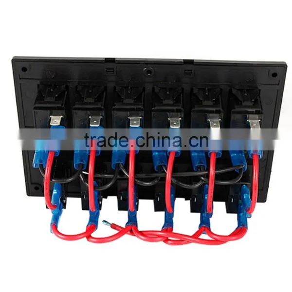 Brand New Waterproof 6 Gang Led Boat Marine Rocker Switch Panel RV photo-3
