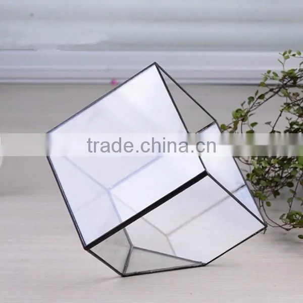 Glass Succulent Pots /decorating Glass Ornaments/hanging Glass Geometric Planter photo-3