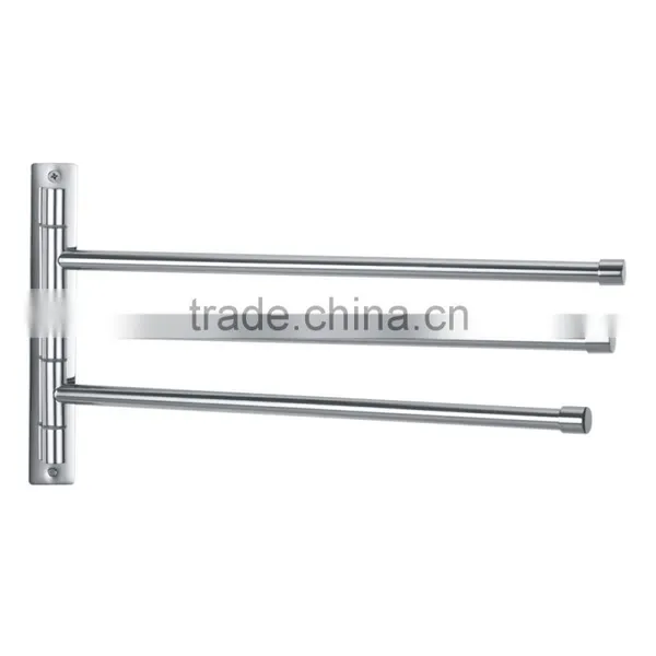 Stainless Steel 304 Wall Mounted Bathroom Towel Rack With 3 Remove Bars photo-2