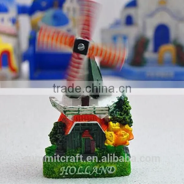Dutch Windmill Tulips Tourist Souvenir Fridge Magnet photo-2