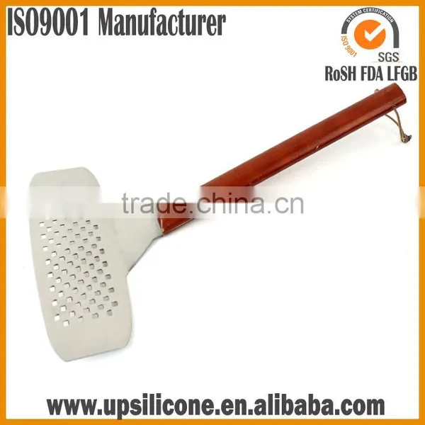 Food Grade Stainless Steel Bbq Spatula, Bbq Grill Spatula With Serrated Edge photo-4