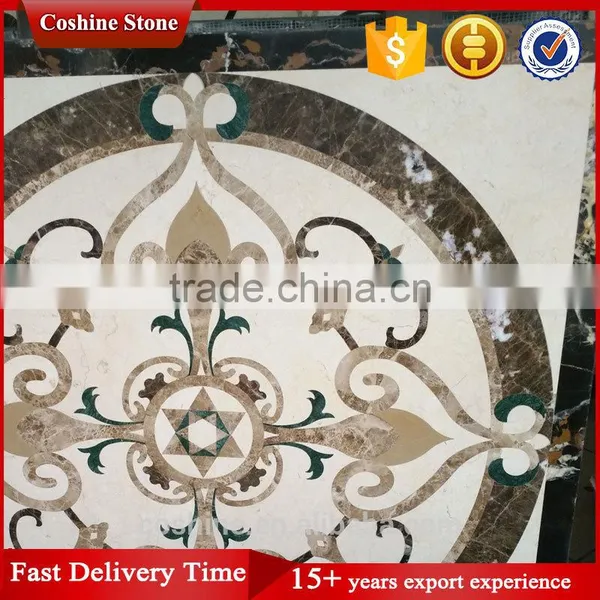 Polished Marble Mix Waterjet Kitchen Pattern Medallion Floor Tiles photo-2
