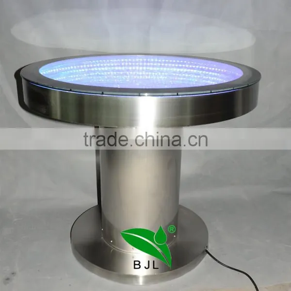 Beautiful Battery Driver Round Bar Table ,Fantastic LED Light and Water Bubble Moving Table photo-4