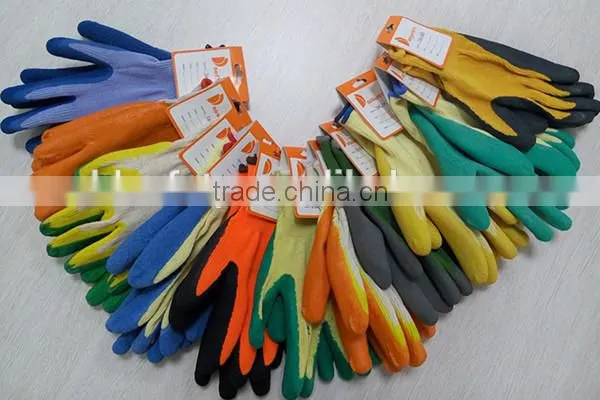 DDSAFETY Cotton Knitted Gloves With Latex Safety Gloves photo-5
