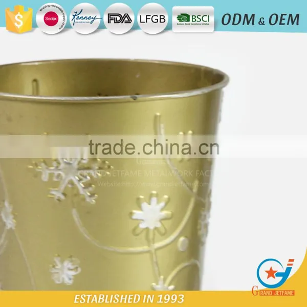 Wholesale Powder Coated Metal Homeware Embossing Outdoor Flowers in Pots Wholesale Metal Pots Face Flower Pot photo-5