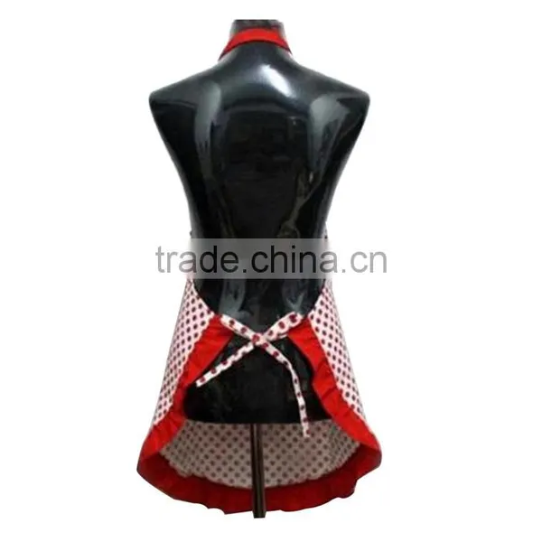 New Cute BowKnot Kitchen Restaurant Cooking Aprons With Pocket for Women photo-2