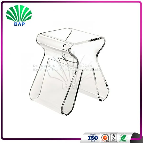 Colorful Acrylic Piano Stool Indoor Lucite Ottomans Living Room Light Eco-Friendly Kids Stool photo-3