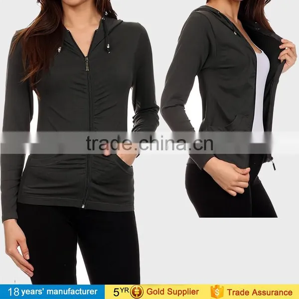 Women Autumn Sweater Thicken Embossed Print Pullovers Zipper Hoodie Moleton Coat photo-2