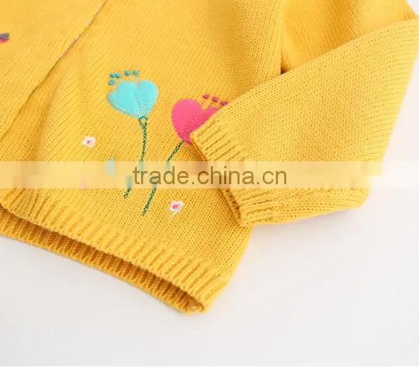 Wholesale Ginger Color Knitting Patterns Baby Girl Cardigans Sweaters photo-6