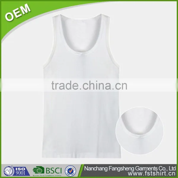 Hot New Products for 2016 100% Cotton Multicolor Men's Sport Vest, Tank Top, China Bulk Wholesale Clothing photo-2