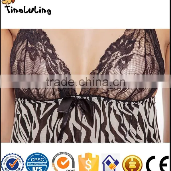 Hot Sale Sexy Leopard Lingerie Lace Suspenders for Women photo-3