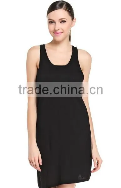 2017 Cheapsale China Supplier Blank T-Shirt Loose Solid Color Summer Casual Women Dress photo-3