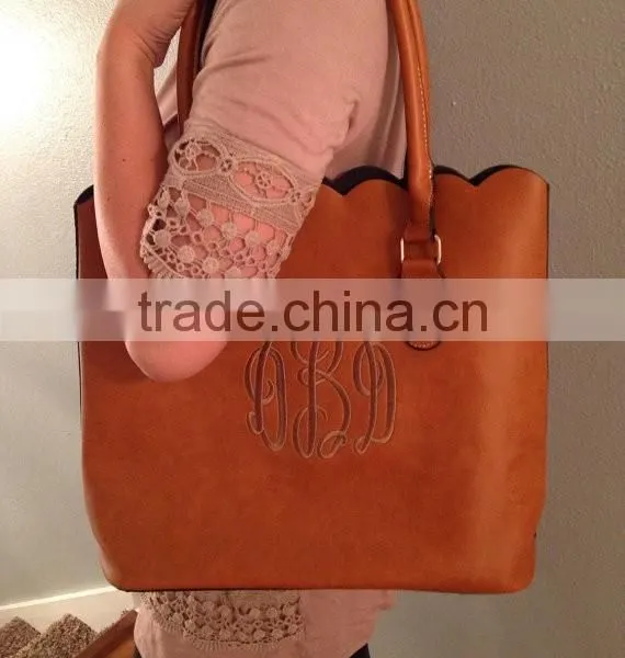 Wholesale Fashion Monogrammed Scalloped Purse photo-2