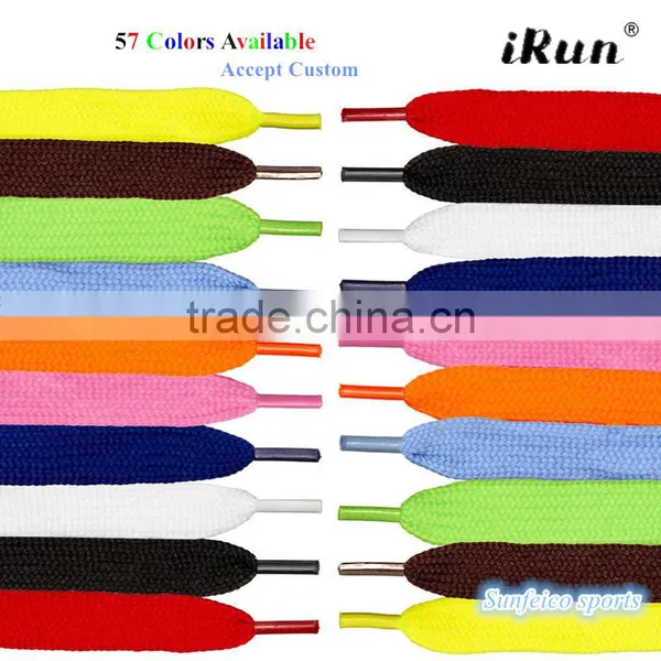 Plain Sneaker Shoelaces~Flat Coloured Shoe Laces~Colours Football Boots Train Shoelaces~NO MOQ~57 Colors Available~Accept Custom photo-3