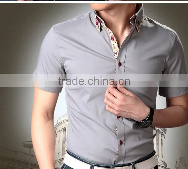 Cultivate One's Morality Type Youth Business Half Sleeve Shirts photo-2
