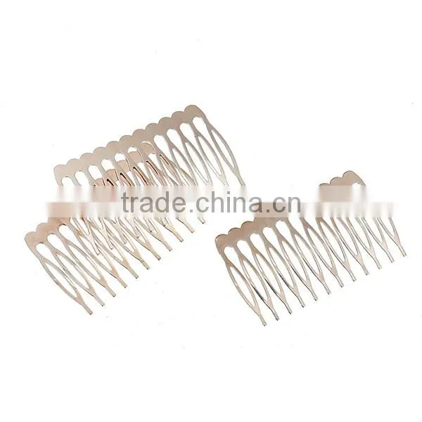 Iron Based Alloy Hair Clips Findings Rectangle Rose Gold 64mm x 39mm photo-3