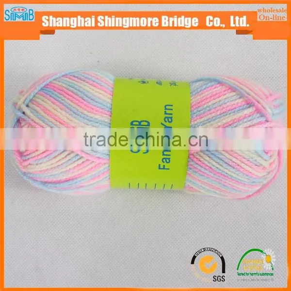 China Yarn Supplier Cheap Wholesale High Quality Double Acrylic Yarn 100% With 50 Gram for Hand Knitting photo-5