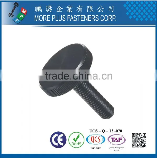 Made in Taiwan Steel Knurled Thumb Screw Flat Head Black Oxide photo-6