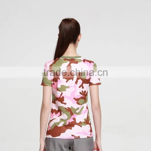 Women Running Camouflage Wear Yoga Fitness Tops photo-6
