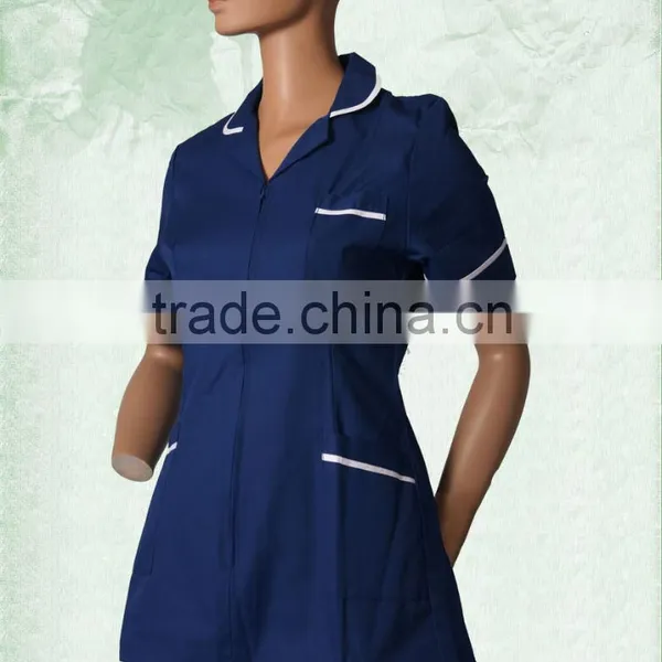 Nurse Nightangle Tunic Medical Scrubs Uniform Polyester Customized High Quality Hospitality Dress Medical Scrub v Neck Suits