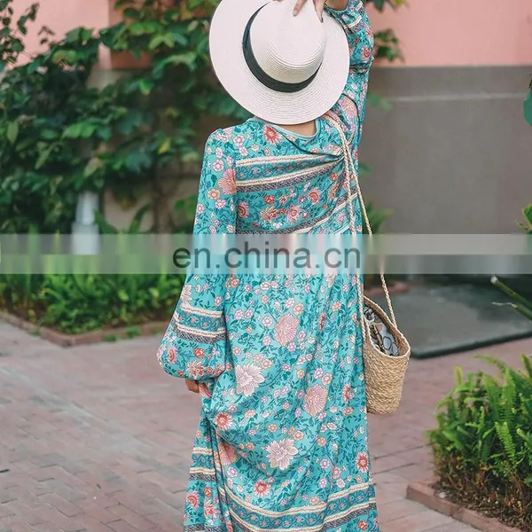 2018 Hot Sale Bohemia Style Woman Maxi Lady Dress photo-5