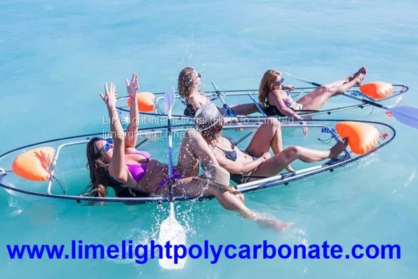 Clear Polycarbonate Kayak With Outrigger Balance System, Transparent Kayak, Clear Kayak, Transparent Canoe, Clear Canoe photo-4