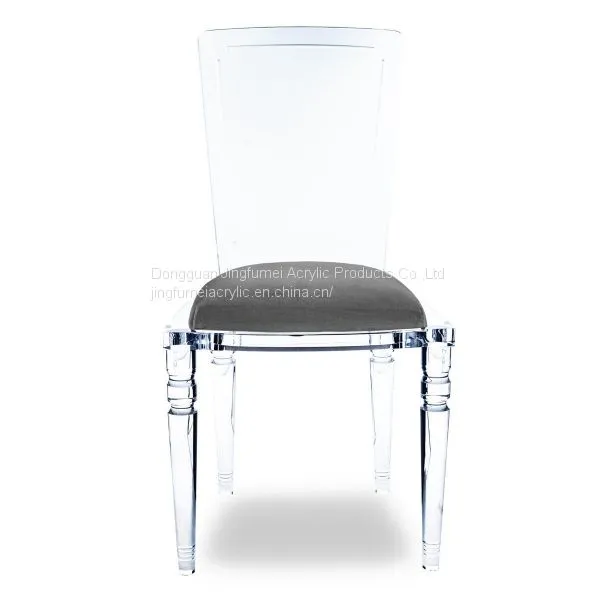 Hot Selling Party Chair Relax Plexiglass Cafe Chair Acrylic Chair With Colorful Velvet Cushion photo-3