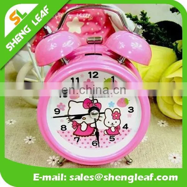 Hello Kitty Cute Small Alarm Clock Ringing the Bell Creative Cartoon Metal Clock photo-3