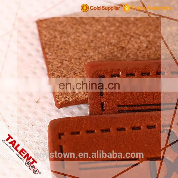 Custom Hot Stamping Brand Logo Decorate Original Leather Patch for Garment photo-3