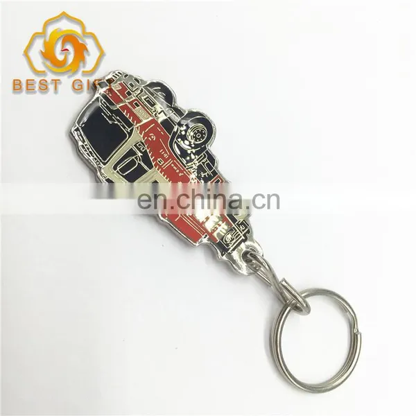 Soft Enamel Car Shape Zinc Alloy Keychains With Ring photo-3