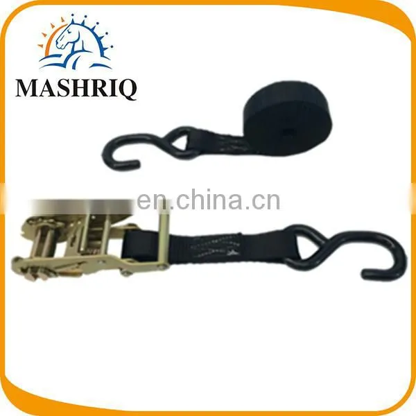 Black Webbing Ratchet Strap With s Hook photo-3