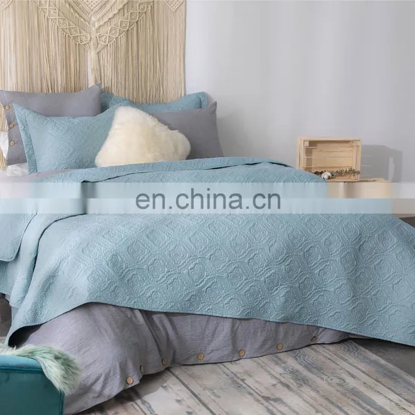 China Designer Bedroom Bedding Queen King Size Washable Pillowcases Quilt Set For Summer photo-2