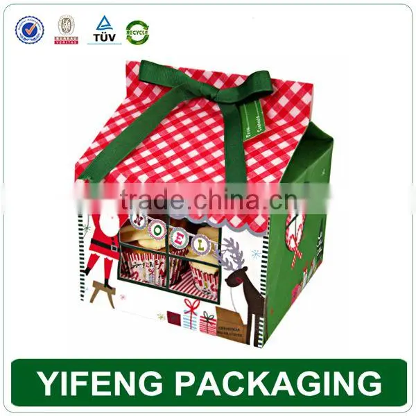 Red Fancy Color Paper Gift Box, Christmas Red Gift Box photo-3