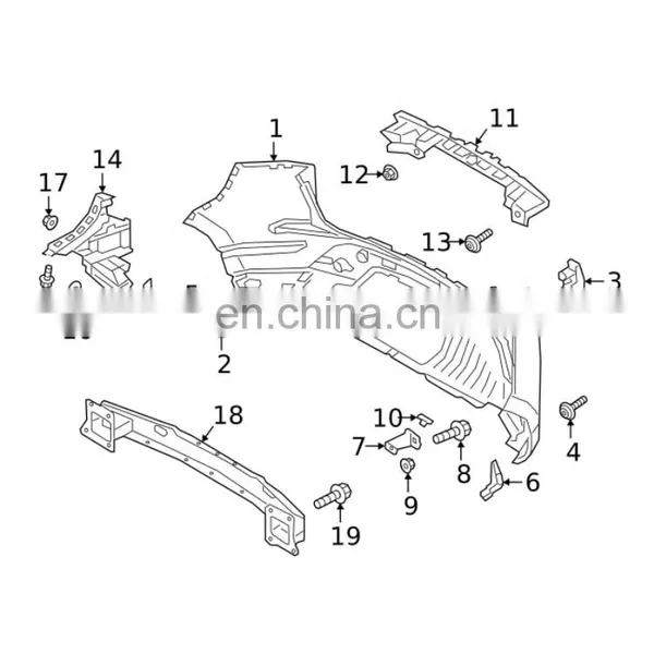 OEM LR137462 Rear Bumper Reinforcement Impact Rebar Support for Land Rover Range Rover Evoque 2019-2021 photo-4