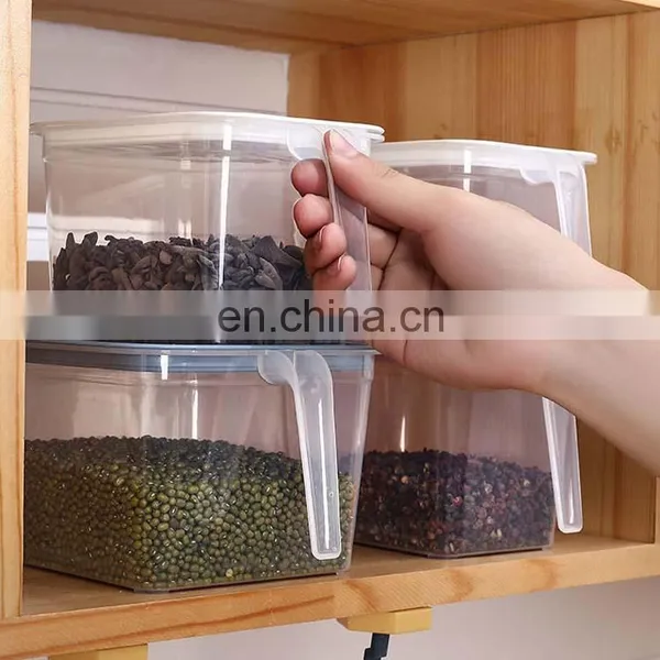 Fruit Vegetable Storage Fridge Storage Box Stackable Fridge Organizer Set With Handle And Lid photo-3