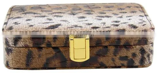 High Quality Leopard Leather Jewelry Case Travel,leather Jewelry Necklace Travel Case,custom Jewelry Travel Display Cases photo-2